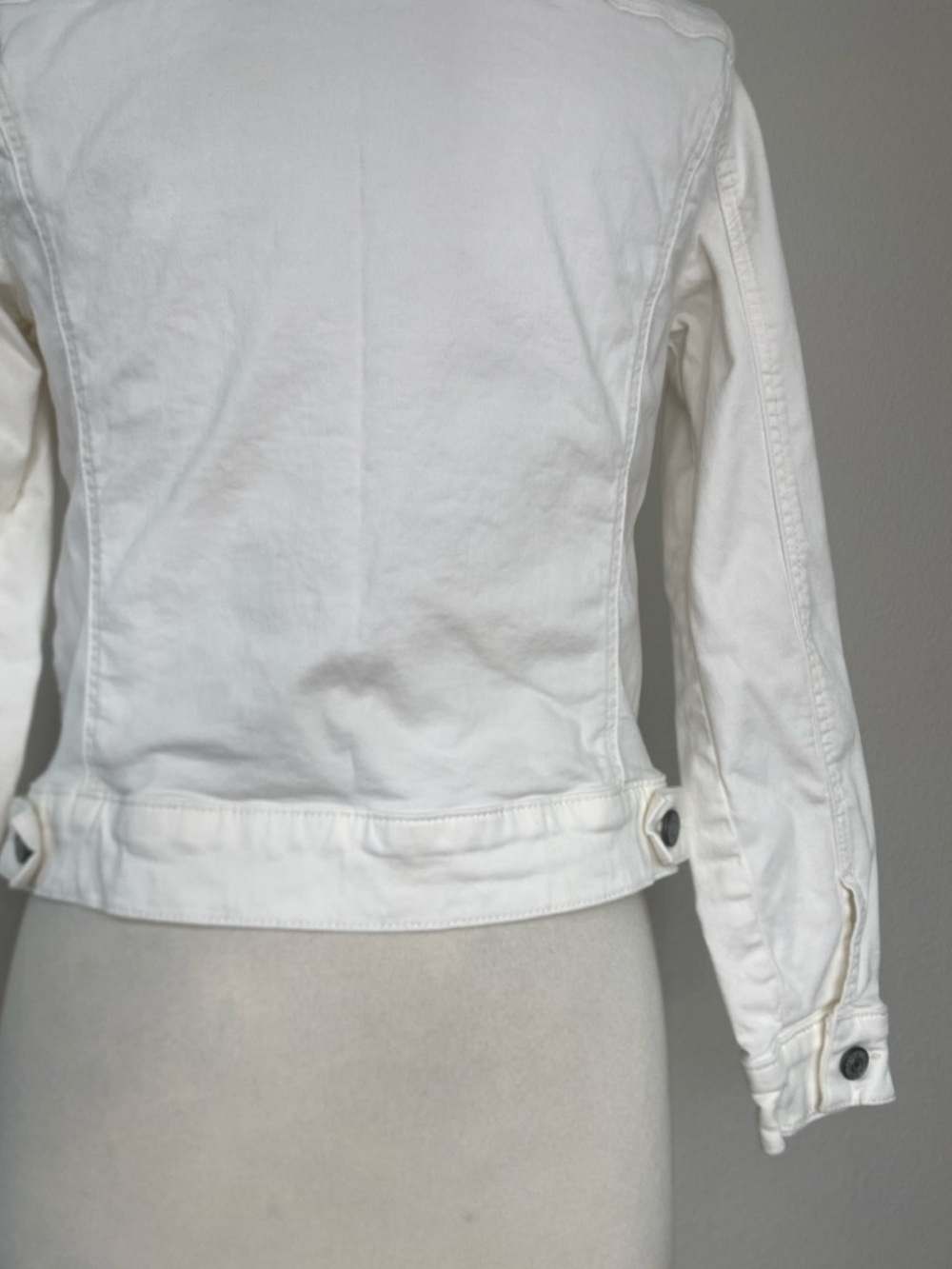 Prosperity Women's White Stretch Denim Jacket Size Small Coastal Cowgirl Casual - Picture 9 of 16